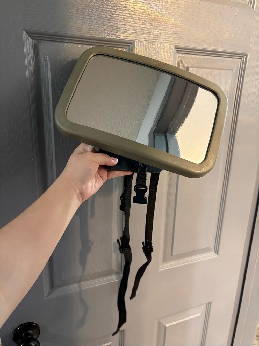 Universal Olive Green Adjustable Baby View Mirror